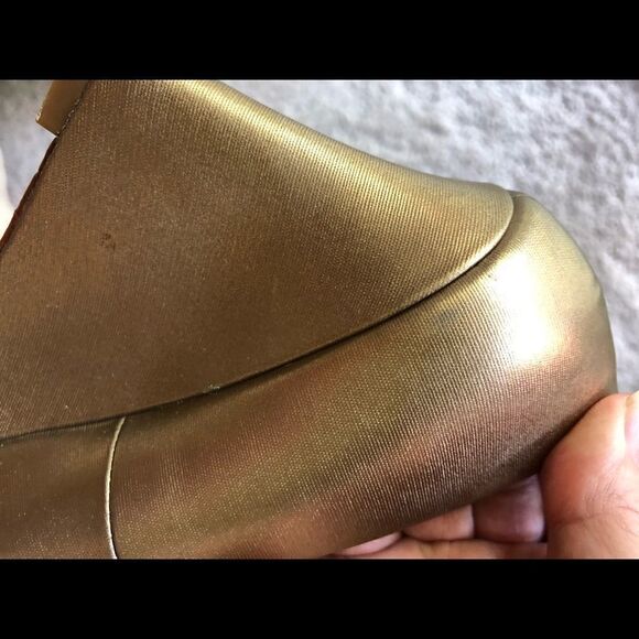 Cole Haan Gold Wedges 7M - Picture 12 of 16
